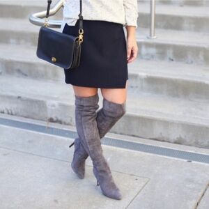 Cole Haan boots Emilee Gray Luxurious Suede Over the knee